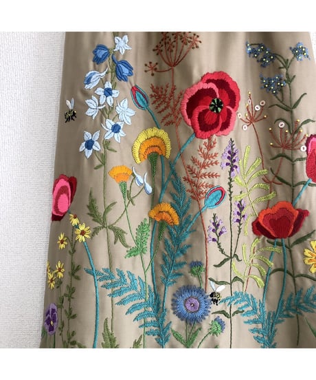 hand embroidered wrap skirt