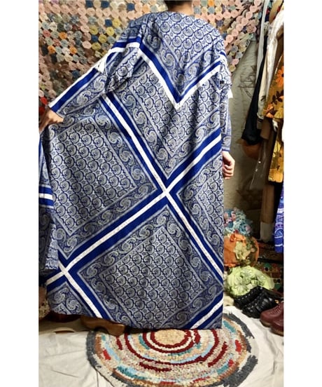 paisley handkerchief motif dress