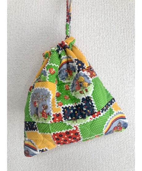 patchwork print quilting robe & bag set