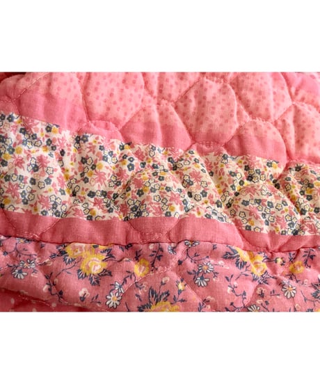 70s quilted flower dress