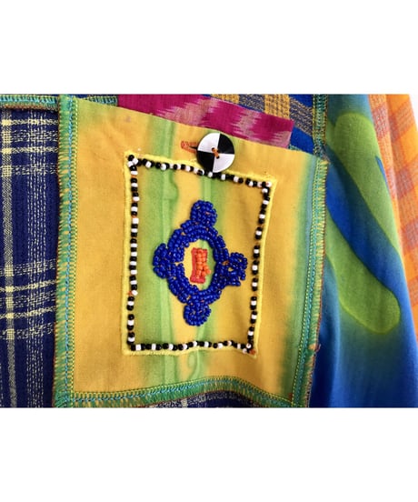 plaid beads rayon dress