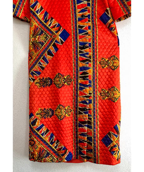 60s paisley quilting dress