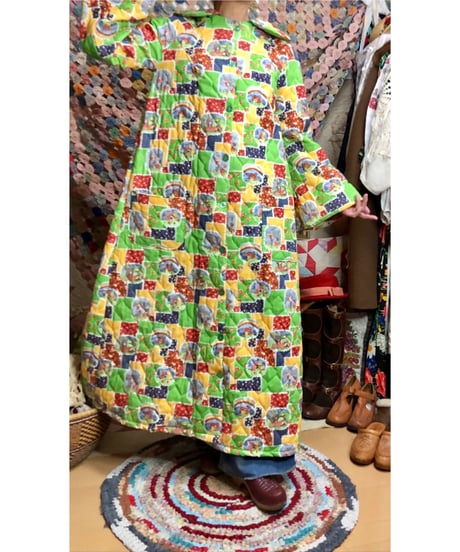 patchwork print quilting robe & bag set