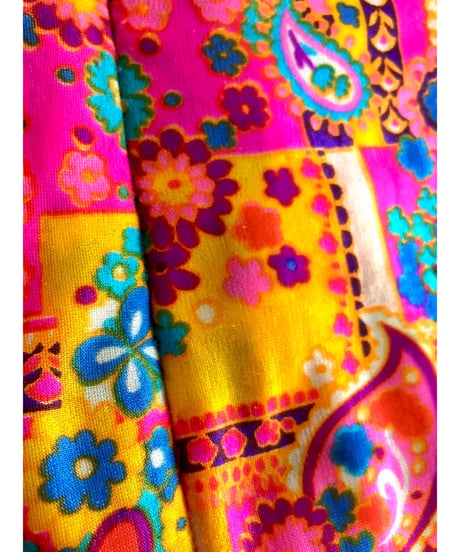 70s  psychedelic flower dress