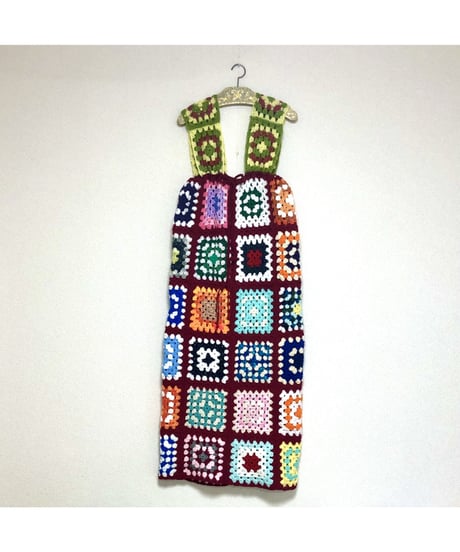 granny square one-piece burgundy