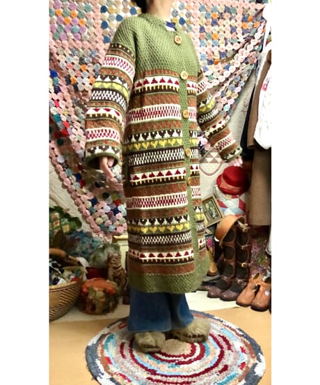 hand knit dress coat