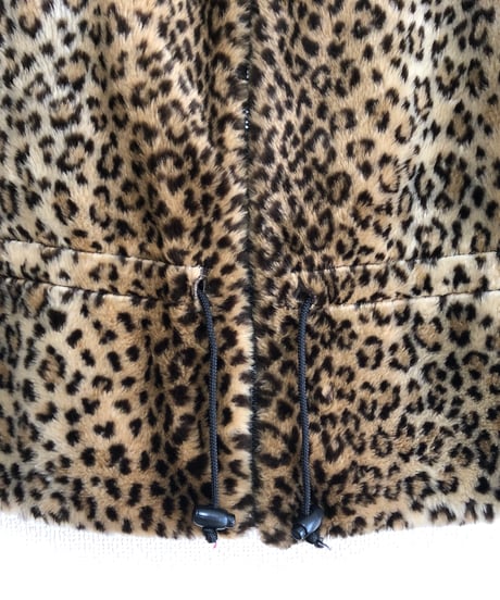 80s faux fur leopard vest