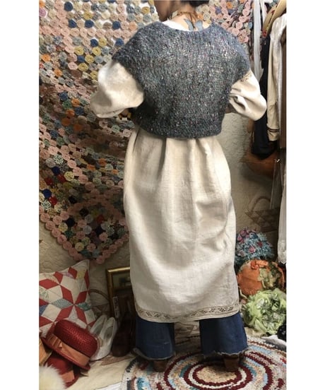 mix color knit vest