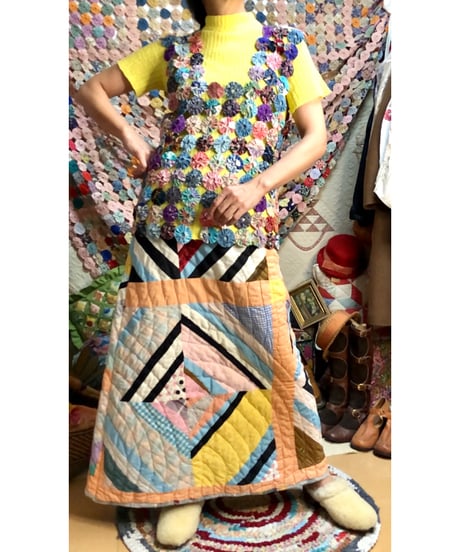 yo-yo quilt vest