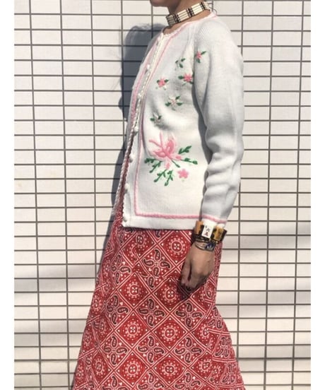 1960's embroidered butterfly cardigan