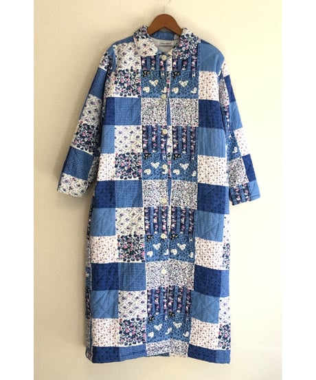 patchwork print quilting coat