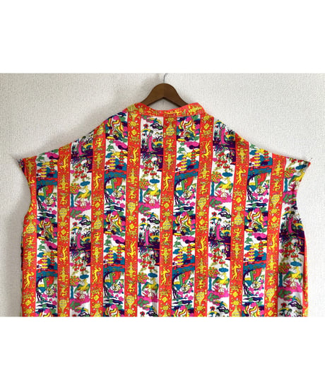 60s oriental print dress