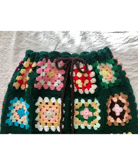 granny square skirt green