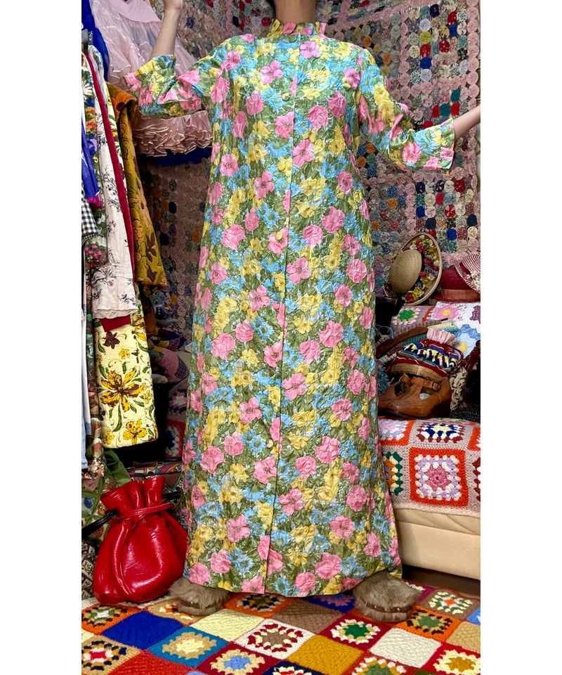 60s emboss flower robe | Quilt