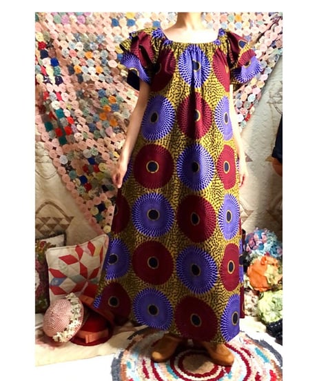 batik print dress