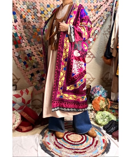 suzani embroidered robe