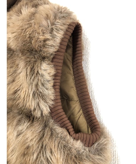 70-80's hansa branta by stearns faux fur down vest