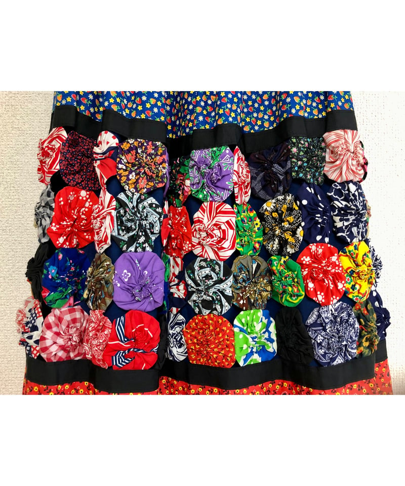 yo-yo quilt skirt | Quilt