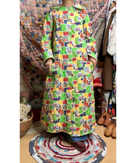 patchwork print quilting robe & bag set
