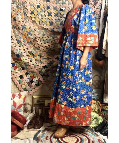 1970's flower one-piece