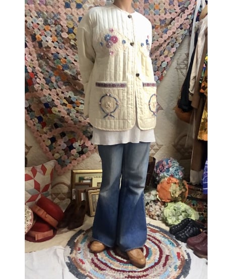 quilting lace patch jacket