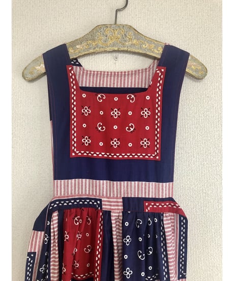 70's bandanna print one-piece