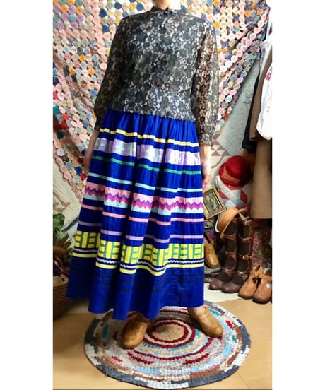 50-60s seminole patchwork skirt