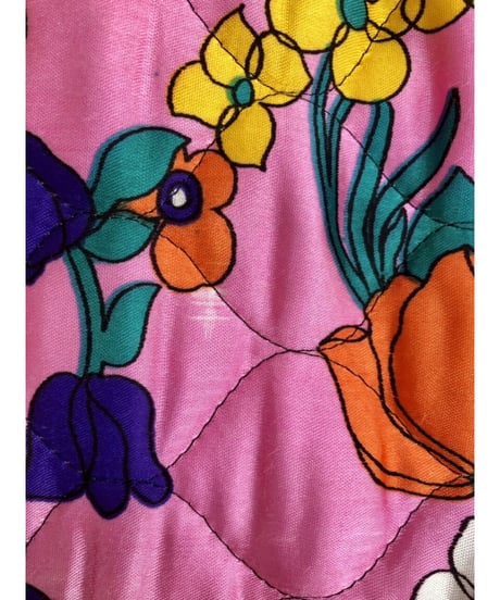 60's flower quilting skirt