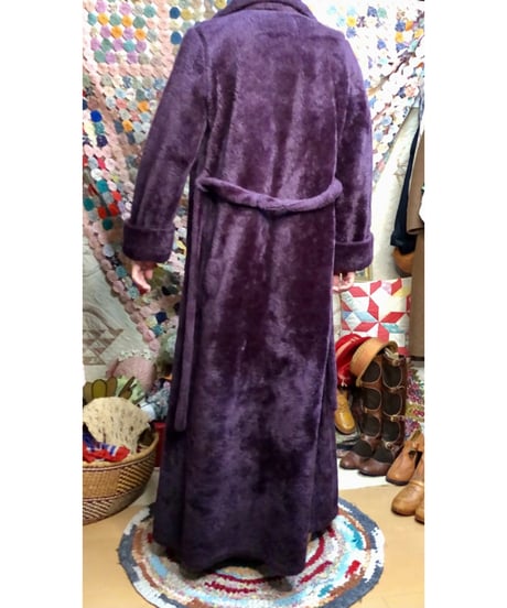 70s fleece eco fur robe