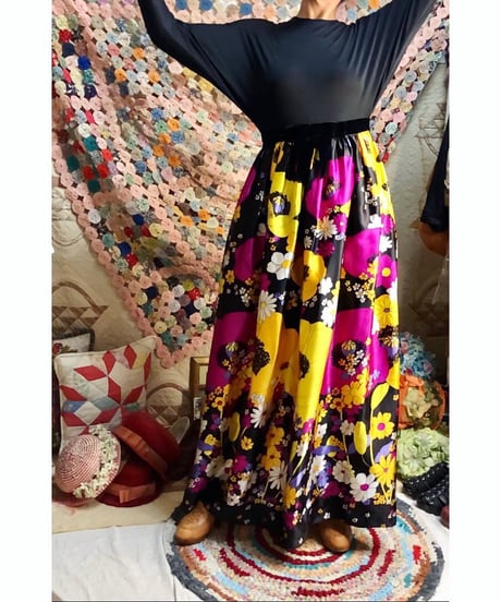 60s psychedelic flower dress