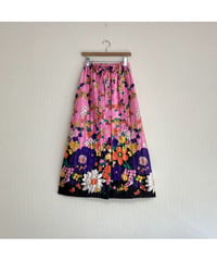 60's flower quilting skirt