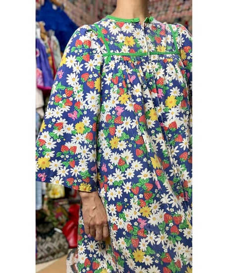 70s strawberry dress