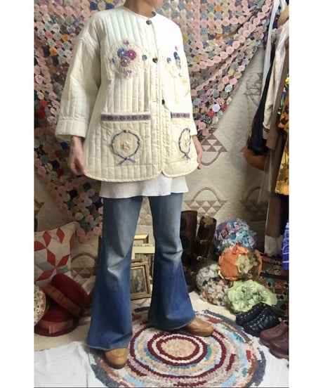quilting lace patch jacket