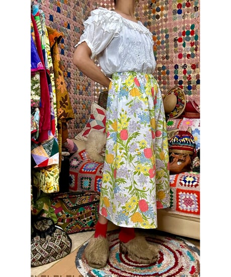botanical wide leg pants（70s fabric）A