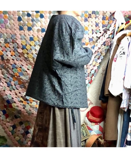 tree motif patchwork jacket