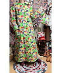 patchwork print quilting robe & bag set