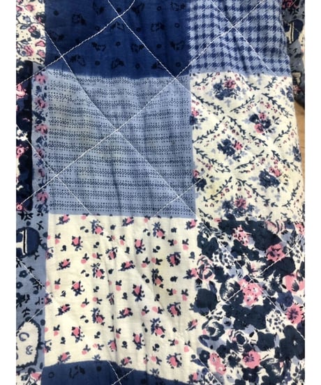patchwork print quilting coat