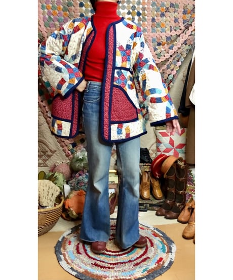 patchwork print quilting jacket