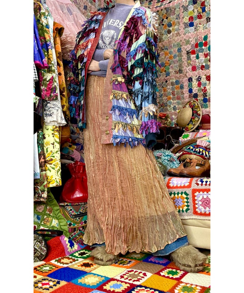 paula sweet silk fringe jacket | Quilt