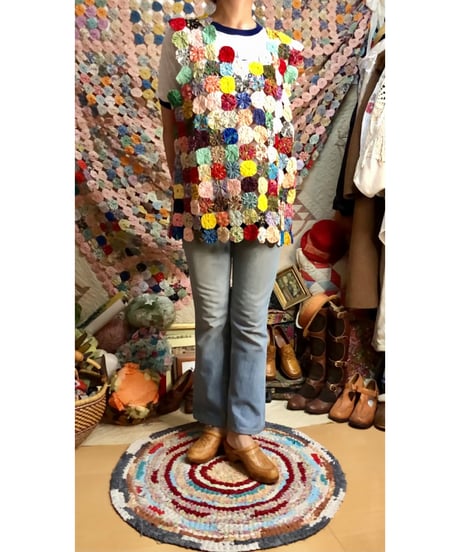 60s yo-yo quilt vest