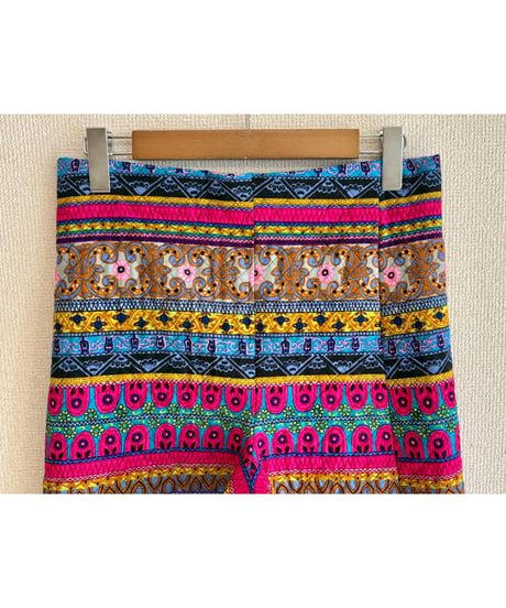 60-70s quilted wide leg pants