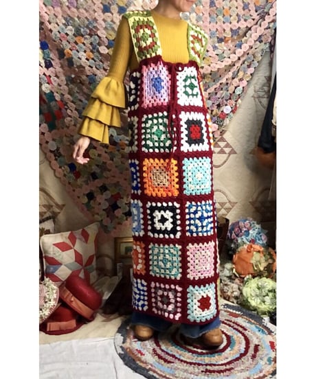granny square one-piece burgundy