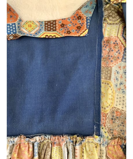 70's patchwork print one-piece ②