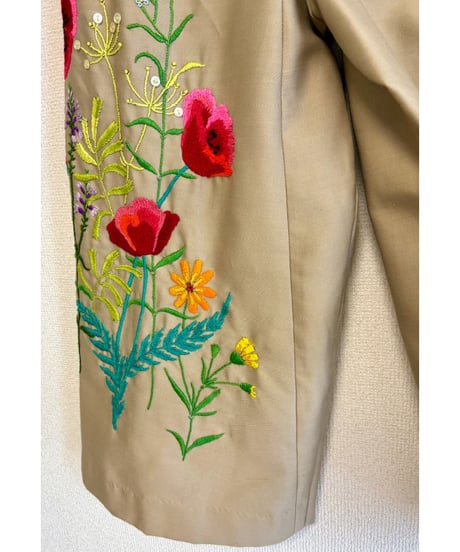 hand embroidered super wide leg pants