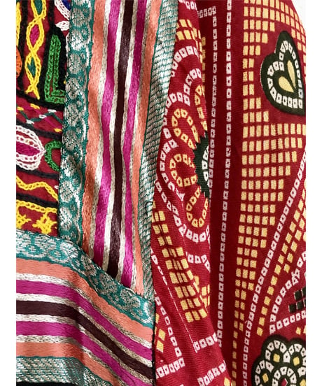 70's mirror work embroidered dress