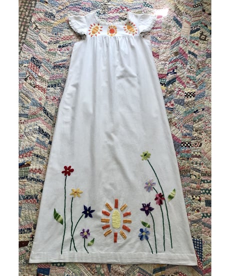 1970's hand embroidered one-piece
