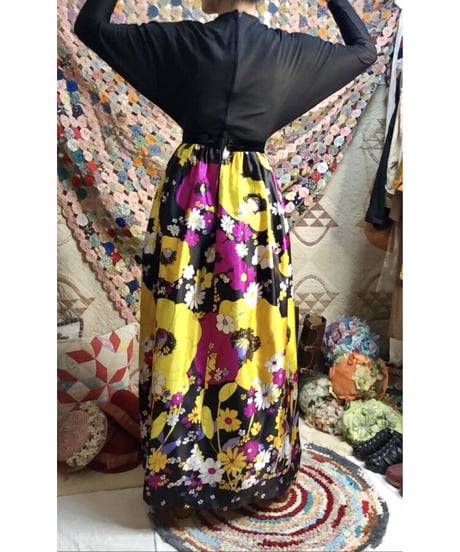 60s psychedelic flower dress