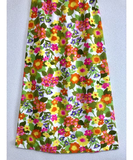 60-70's hawaiian flower skirt
