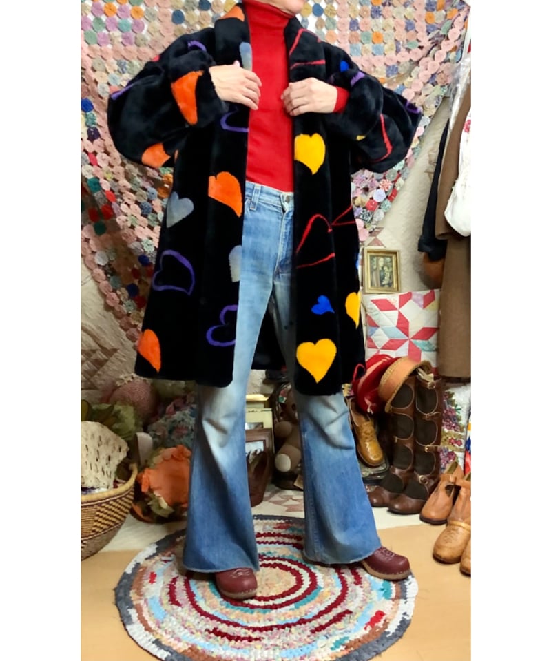 donnybrook faux fur heart motif coat | Quilt