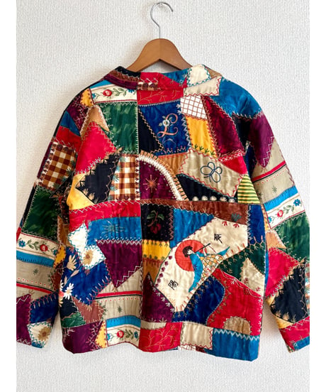 unique crazy quilt print jacket